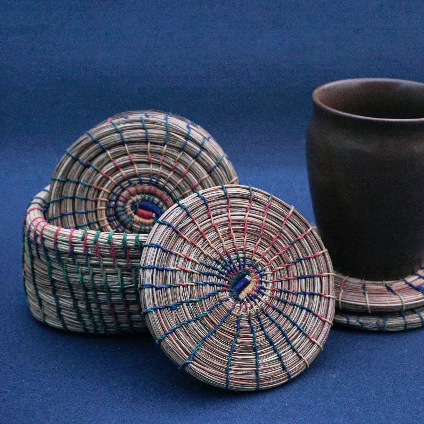 Tea Coaster set of 6 (with case)